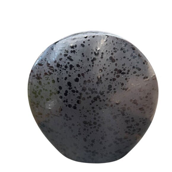 Vintage 1999 Haeger Black Charcoal Speckled Vase Modern Minimal Post Modern - Picture 1 of 15
